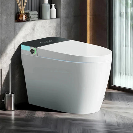 Smart Toilet with Tankless Bidet Wash, Auto Open Lid, 1.28 Gallons Auto Dual Flush, Heat Seat, Warm Wash/Dryer