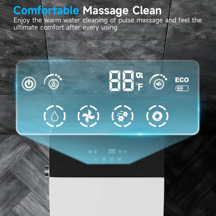 Smart Toilet with Tankless Bidet Wash, Auto Open Lid, 1.28 Gallons Auto Dual Flush, Heat Seat, Warm Wash/Dryer