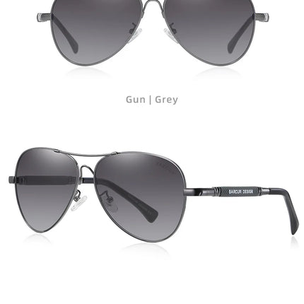 BARCUR Design Titanium Alloy Sunglasses Polarized Men's Sun Glasses Women Pilot Gradient Eyewear Mirror Shades Oculos De Sol