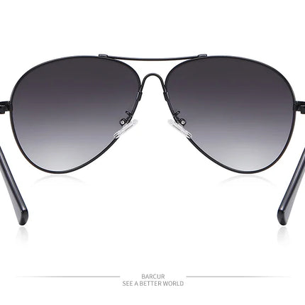 BARCUR Design Titanium Alloy Sunglasses Polarized Men's Sun Glasses Women Pilot Gradient Eyewear Mirror Shades Oculos De Sol