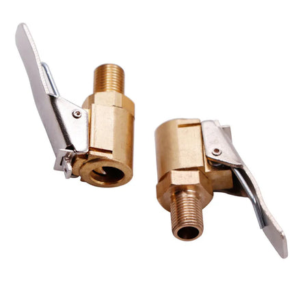 8mm Tyre Wheel Valve Air Chuck Inflator Pump Valve Connector Clip-on Adapter Vehicle Brass For Car Tire Inflatable Pump New