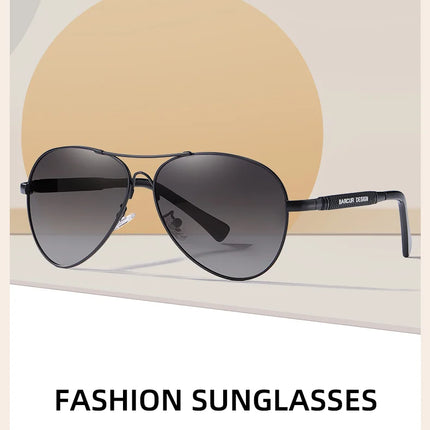 BARCUR Design Titanium Alloy Sunglasses Polarized Men's Sun Glasses Women Pilot Gradient Eyewear Mirror Shades Oculos De Sol