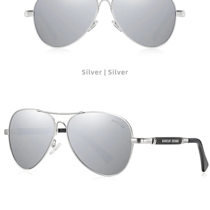 BARCUR Design Titanium Alloy Sunglasses Polarized Men's Sun Glasses Women Pilot Gradient Eyewear Mirror Shades Oculos De Sol