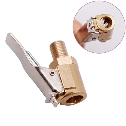 8mm Tyre Wheel Valve Air Chuck Inflator Pump Valve Connector Clip-on Adapter Vehicle Brass For Car Tire Inflatable Pump New