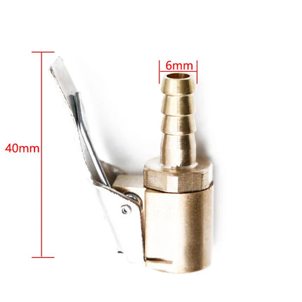 8mm Tyre Wheel Valve Air Chuck Inflator Pump Valve Connector Clip-on Adapter Vehicle Brass For Car Tire Inflatable Pump New