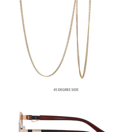Sexy Small Frame Hexagon Sunglasses Women With Chain 2026 Luxury Brand Designer Punk Sun Glasses For Ladies Shades Gafas De Sol