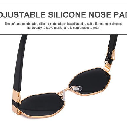 Sexy Small Frame Hexagon Sunglasses Women With Chain 2026 Luxury Brand Designer Punk Sun Glasses For Ladies Shades Gafas De Sol