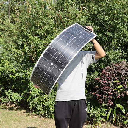 50W 100W Monocrystalline Flexible Solar Panel Kit 12V Battery Charger System For Home Camping Car RV Boat Off-grid Applications
