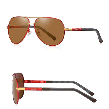 BARCUR Aluminum Vintage Men's Sunglasses Men Polarized Coating Classic Sun Glasses Women Shade Male Driving Accessories Eyewear