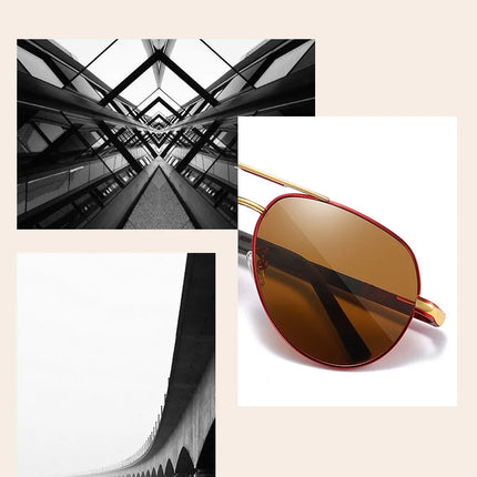 BARCUR Aluminum Vintage Men's Sunglasses Men Polarized Coating Classic Sun Glasses Women Shade Male Driving Accessories Eyewear
