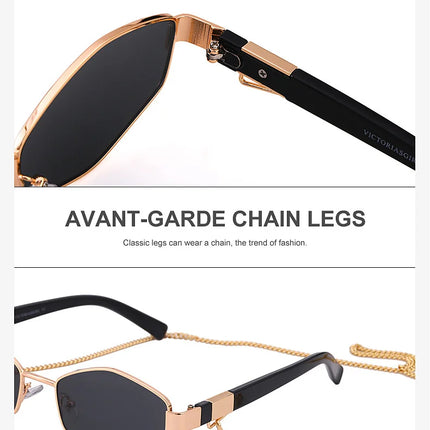 Sexy Small Frame Hexagon Sunglasses Women With Chain 2026 Luxury Brand Designer Punk Sun Glasses For Ladies Shades Gafas De Sol