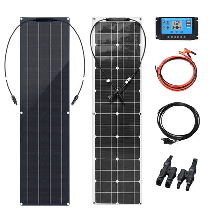 50W 100W Monocrystalline Flexible Solar Panel Kit 12V Battery Charger System For Home Camping Car RV Boat Off-grid Applications