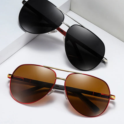 BARCUR Aluminum Vintage Men's Sunglasses Men Polarized Coating Classic Sun Glasses Women Shade Male Driving Accessories Eyewear