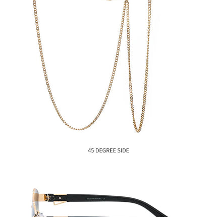 Sexy Small Frame Hexagon Sunglasses Women With Chain 2026 Luxury Brand Designer Punk Sun Glasses For Ladies Shades Gafas De Sol