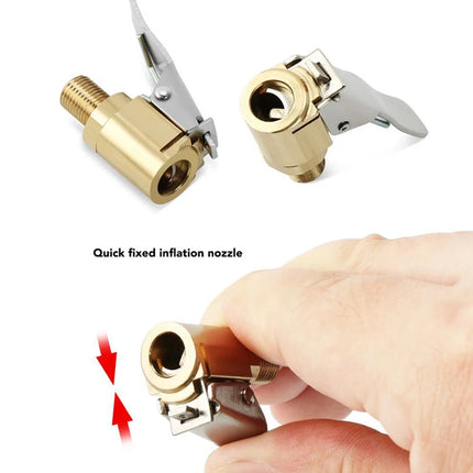 8mm Tyre Wheel Valve Air Chuck Inflator Pump Valve Connector Clip-on Adapter Vehicle Brass For Car Tire Inflatable Pump New