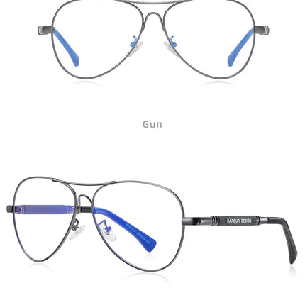 BARCUR Design Titanium Alloy Sunglasses Polarized Men's Sun Glasses Women Pilot Gradient Eyewear Mirror Shades Oculos De Sol