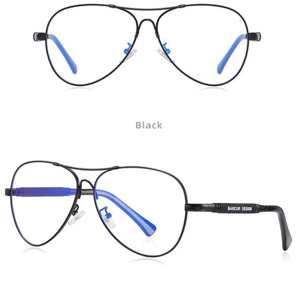 BARCUR Design Titanium Alloy Sunglasses Polarized Men's Sun Glasses Women Pilot Gradient Eyewear Mirror Shades Oculos De Sol