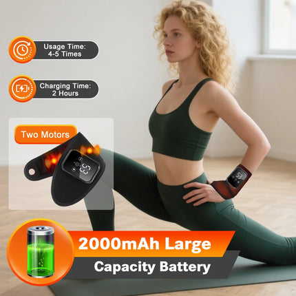 Electric Heating Wrist Massager Wrist Brace Protector Wrap Vibration Massage Relieves Tenosynovitis Carpal Tunnel Fatigue Relief