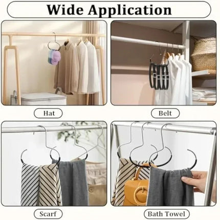 Tie Hanger Multifunction Hooks Circle Ring Hat Hanger Non-marking Non-slip Hat Storage Hook Scarf Towel Tie Hanging Rack