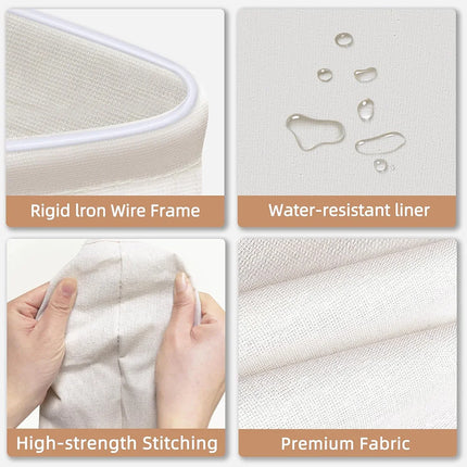 Collapsible Laundry Basket Dirty Clothes Storage Basket with Handle Hamper Sundries Storage Bag Bathroom Accessories