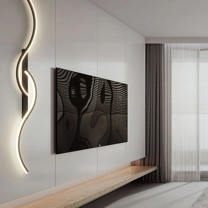 Modern LED Wall Lamp Minimalist Led Light Bedroom Bedside Long Strip Wall Sconces Living Room Home Indoor Lighting Fixture