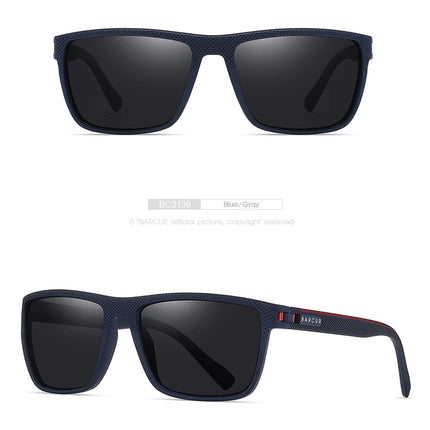 BARCUR Design TR90 Sunglasses Men Polarized Light Weight Sports Sun Glasses Women Eyewear Accessory Oculos UVAB Protection