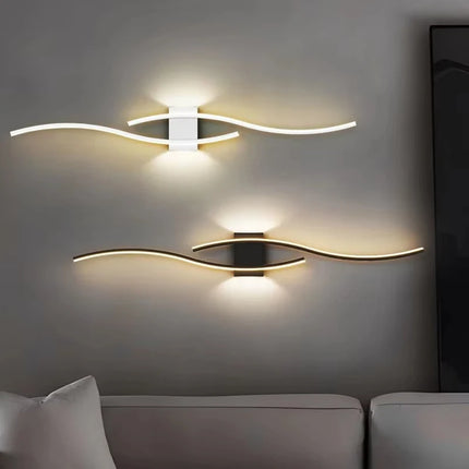 Modern LED Wall Lights Background Bedroom Bedside Aisle Wall Sconce Light Indoor Decoration LED Wall Lamps AC85-265V