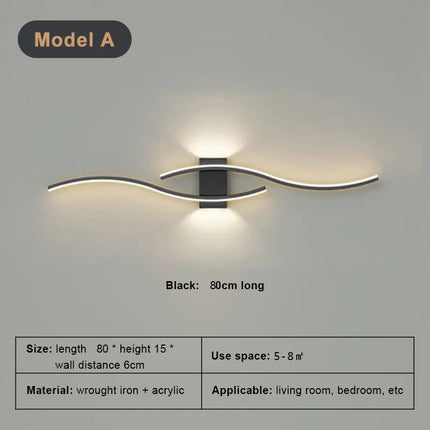 Modern LED Wall Lights Background Bedroom Bedside Aisle Wall Sconce Light Indoor Decoration LED Wall Lamps AC85-265V