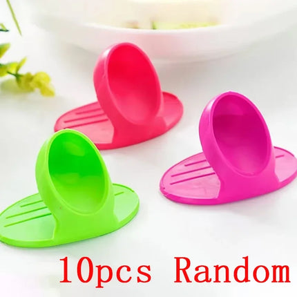 10/2PCS Silicone Insulated Finger Covers Oven Microwave Insulated Gloves High Temperature Resistant Thickened Insulated Mat Gift