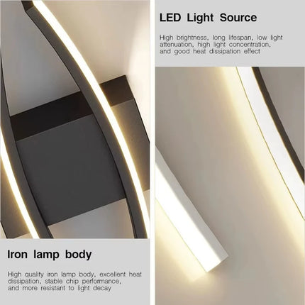 Modern LED Wall Lights Background Bedroom Bedside Aisle Wall Sconce Light Indoor Decoration LED Wall Lamps AC85-265V