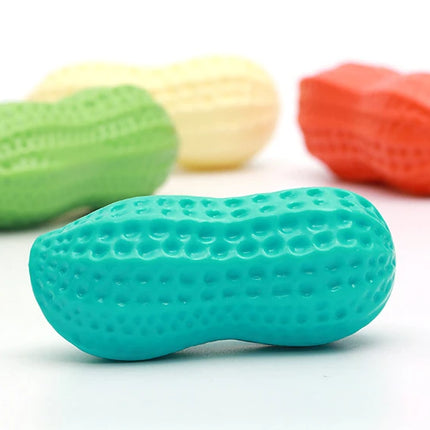Dog Chewing Toy Simulation Peanut Squeaking Plaything Grinding Teeth Cleaning Anti Bite Rubber Cat Pet Toy Interactive Chew