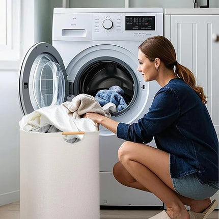 Collapsible Laundry Basket Dirty Clothes Storage Basket with Handle Hamper Sundries Storage Bag Bathroom Accessories