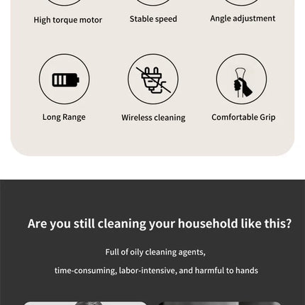 9-in-1 Electric Rotating Cleaning Brush, Wireless Shower Scrubber with Replaceable Heads and Adjustable Telescopic Handle