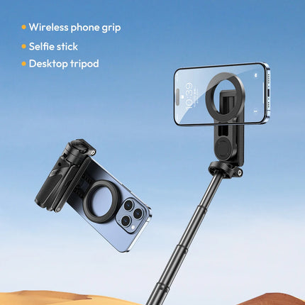 Ulanzi JJ03 Magnetic Phone Tripod Wireless Phone Grip Selfie Stick Desktop Tripod for iPhone 16 15 14 13 Pro Pro Max