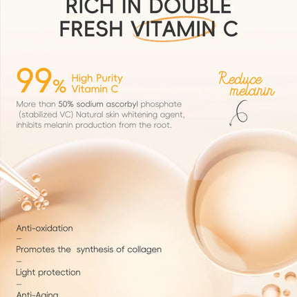LAIKOU VITAMIN C Skincare Set Brightening 5Pcs Kit Even Skin Tone Smooth Wrinkle Tighten Pores Cleanser Toner Serum Eye Cream