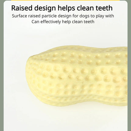 Dog Chewing Toy Simulation Peanut Squeaking Plaything Grinding Teeth Cleaning Anti Bite Rubber Cat Pet Toy Interactive Chew
