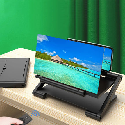 8 inch 3D HD Cell Phone Screen Amplifier Bracket 3-4X Zoom Curved Surface Foldable Display Magnifying Stand for 4.0-6.0 inch Pho