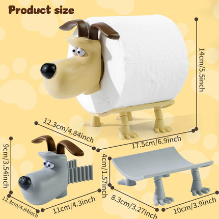 Cute Raccoon Dog Sheep Toilet Paper Holder Playful Bathroom Decor With Trash Can Lid Cover Unique Gift Idea Funny Home Accessory