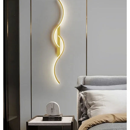 Modern LED Wall Lamp Bedrooms Living Room Indoor Lighting Tv Sofas Bedside Backgrounds Decor Lights Strip Minimalist Wall Light