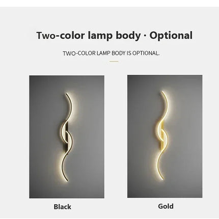 Modern LED Wall Lamp Bedrooms Living Room Indoor Lighting Tv Sofas Bedside Backgrounds Decor Lights Strip Minimalist Wall Light