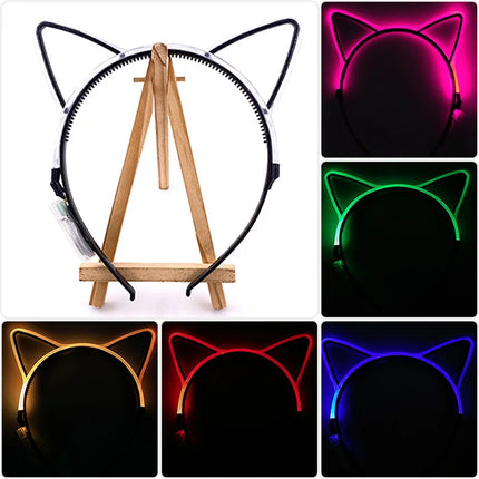 Fashion LED Luminous Hair Scrunchies Light Up Glowing Scrunchy Hair Band For Girls Flashing Hair Tie Hair Rope Hair Accessories