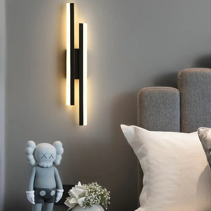 LED Bedroom Wall Lamp Wall Sconces Copper Line Pipe Acrylic Lampshade Indoor Lighting for Living Room Corridor Light Fixture