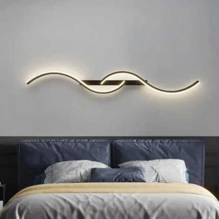 Modern LED Wall Lamp Bedrooms Living Room Indoor Lighting Tv Sofas Bedside Backgrounds Decor Lights Strip Minimalist Wall Light
