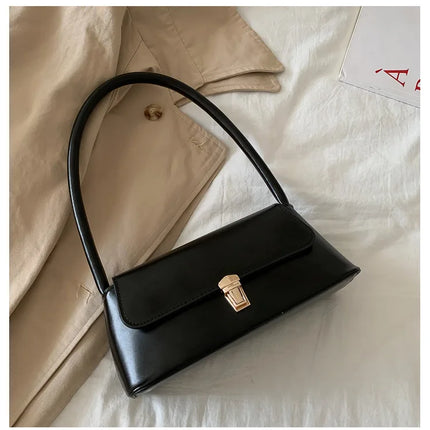 Korean Style Underarm Female Bag PU Minimalist Women Handbag 2025 New Fashion Shoulder Bag Solid Color Daily Commuter bag