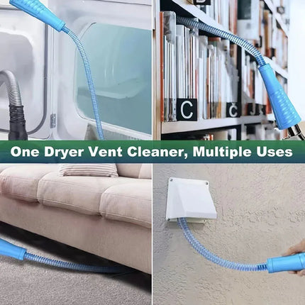 Dryer Vent Cleaner Kit Vacuum Attachment Bendable Dryer Lint Remover with Guide Wire Dryer Lint Screen Cleaning Hose