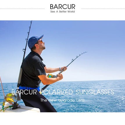 BARCUR Design TR90 Sunglasses Men Polarized Light Weight Sports Sun Glasses Women Eyewear Accessory Oculos UVAB Protection