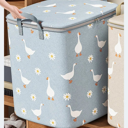 Cotton Quilt Storage Bag Large Capacity Quilt Storage Box Non Woven Clothes Special Storage Moving Luggage Bag Portable