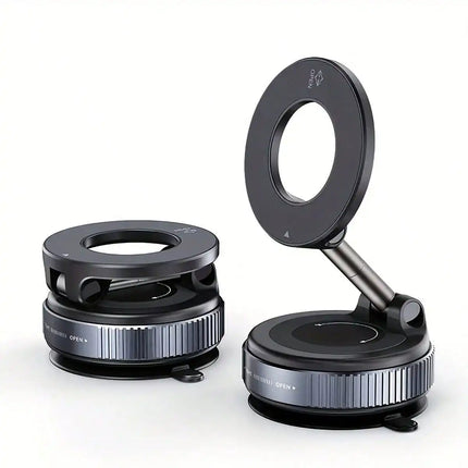 Upgraded Vacuum Magnetic Car Phone Holder, 360° Reinforced Ultra Suction Cup Phone Mount For Car, Travel, Gym, Table