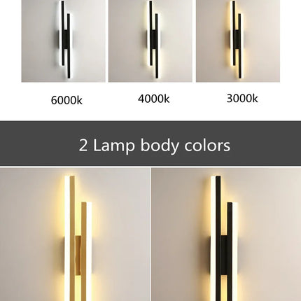 LED Bedroom Wall Lamp Wall Sconces Copper Line Pipe Acrylic Lampshade Indoor Lighting for Living Room Corridor Light Fixture