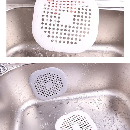 Silicone Sink Strainer, Shower Drain Plug Hair Catcher, Bathtub Kitchen Sink Filter Screen Bathroom Accessories